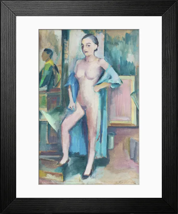 Framed Print : Study of Female Nude, around 1939. Creator: Bedrich Hoffstadter Framed Print : Study of Female Nude, around 1939. Creator: Bedrich Hoffstadter