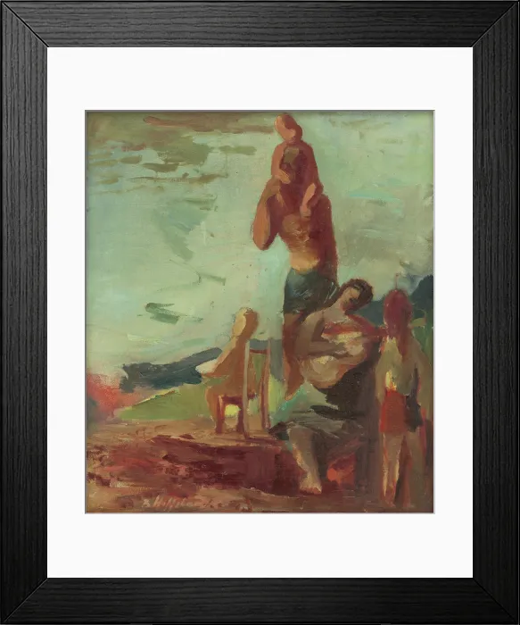 Framed Print : A family outing, 1943. Creator: Bedrich Hoffstadter Framed Print : A family outing, 1943. Creator: Bedrich Hoffstadter