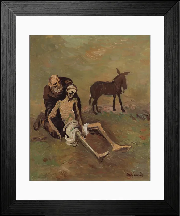 Framed Print : The Good Samaritan, 1940. Creator: Cyprian Majernik Framed Print : The Good Samaritan, 1940. Creator: Cyprian Majernik