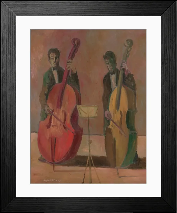 Framed Print : Bassists, 1945. Creator: Bedrich Hoffstadter Framed Print : Bassists, 1945. Creator: Bedrich Hoffstadter