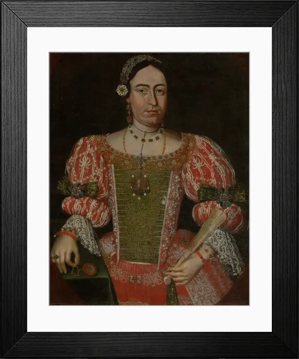 Framed Print : Portrait of Alzbeta Thoma, 1700-1730. Creator: Unknown Framed Print : Portrait of Alzbeta Thoma, 1700-1730. Creator: Unknown