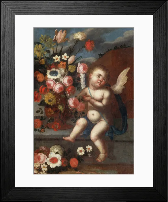 Framed Print : Still Life with Amor I, 1745-1755. Creator: Unknown Framed Print : Still Life with Amor I, 1745-1755. Creator: Unknown