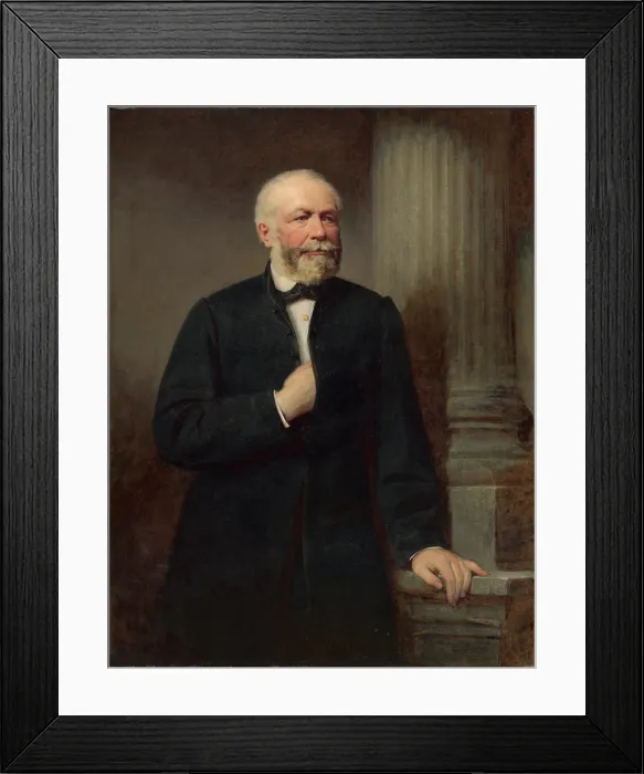 Framed Print : Portrait of Fiedler, a banker from Kosice, 1864. Creator: Gyula Benczur Framed Print : Portrait of Fiedler, a banker from Kosice, 1864. Creator: Gyula Benczur