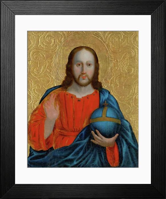 Framed Print : Salvator Mundi, 1810-1830. Creator: Janos Rombauer Framed Print : Salvator Mundi, 1810-1830. Creator: Janos Rombauer