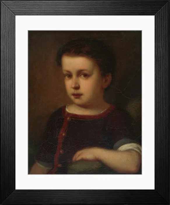 Framed Print : Portrait of a child, c1865. Creator: Gyula Benczur Framed Print : Portrait of a child, c1865. Creator: Gyula Benczur