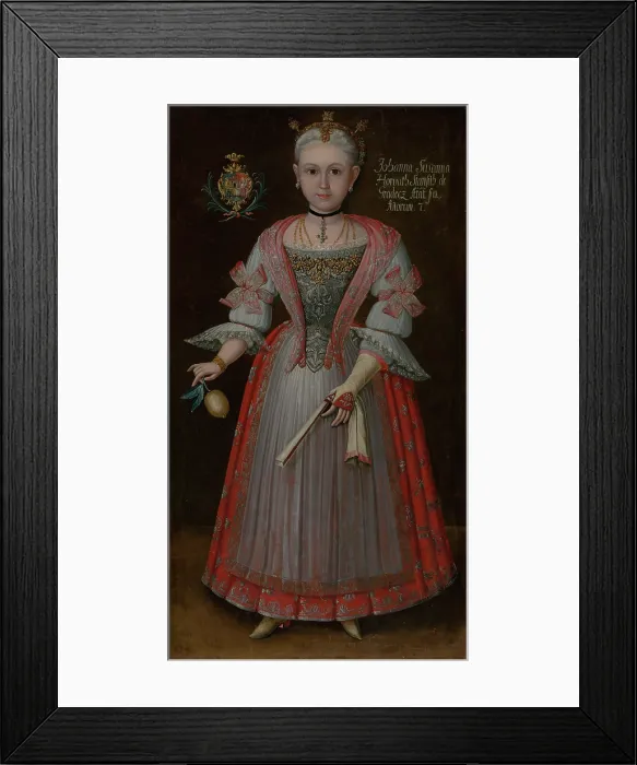 Framed Print : Johanna Zuzanna Horvathova aged seven, c1750. Creator: Jan Gottlieb Kramer Framed Print : Johanna Zuzanna Horvathova aged seven, c1750. Creator: Jan Gottlieb Kramer