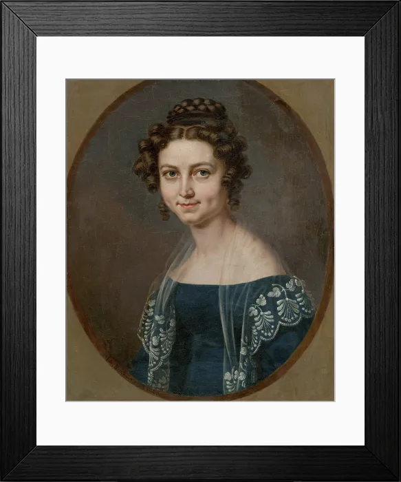 Framed Print : Portrait of a Young Woman, 1826. Creator: Janos Rombauer Framed Print : Portrait of a Young Woman, 1826. Creator: Janos Rombauer