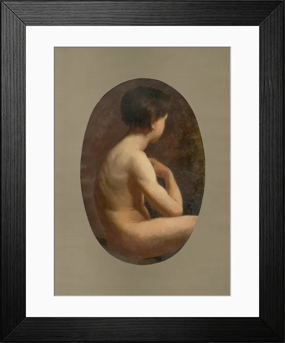 Framed Print : Nude boy, 1854-1855. Creator: Gyula Benczur Framed Print : Nude boy, 1854-1855. Creator: Gyula Benczur