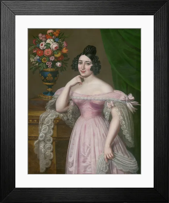 Framed Print : Portrait of Roza Theresia, 1836. Creator: Janos Rombauer Framed Print : Portrait of Roza Theresia, 1836. Creator: Janos Rombauer
