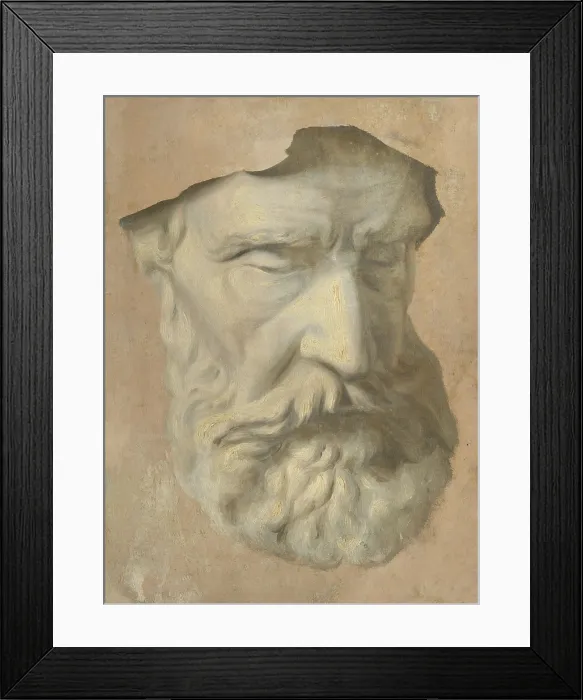 Framed Print : Head study, 1854-1855. Creator: Gyula Benczur Framed Print : Head study, 1854-1855. Creator: Gyula Benczur