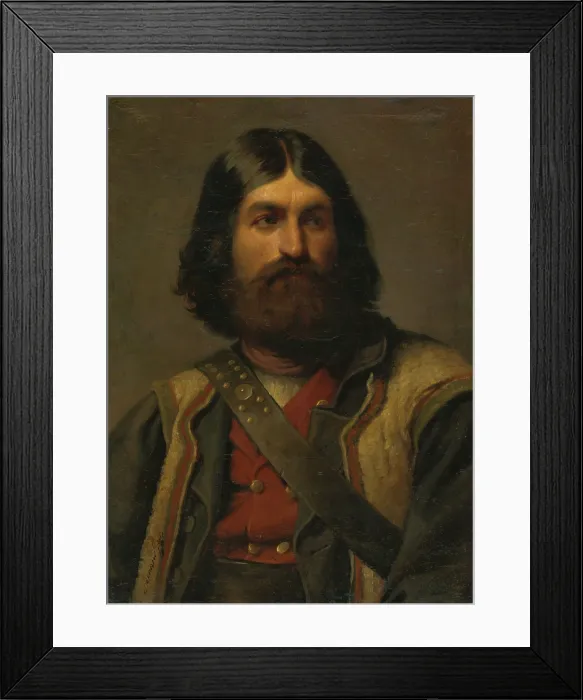 Framed Print : Portrait of a man with a beard, 1875-1880. Creator: Gyula Benczur Framed Print : Portrait of a man with a beard, 1875-1880. Creator: Gyula Benczur