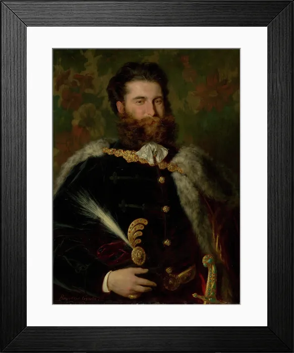 Framed Print : Portrait of Albert Ujhazy, 1868. Creator: Gyula Benczur Framed Print : Portrait of Albert Ujhazy, 1868. Creator: Gyula Benczur
