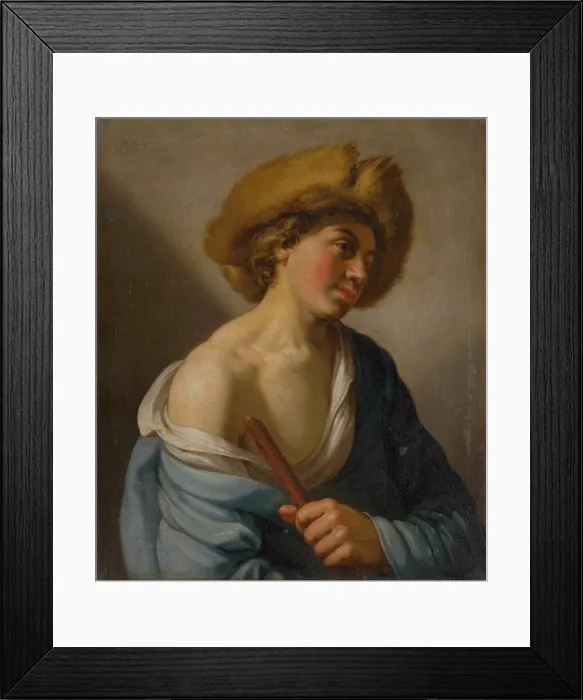 Framed Print : Shepherd with a Flute, 1700-1800. Creator: Unknown Framed Print : Shepherd with a Flute, 1700-1800. Creator: Unknown