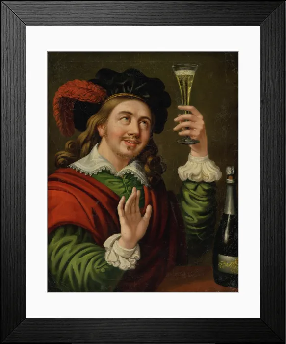 Framed Print : Cheers!, 1841. Creator: Janos Rombauer