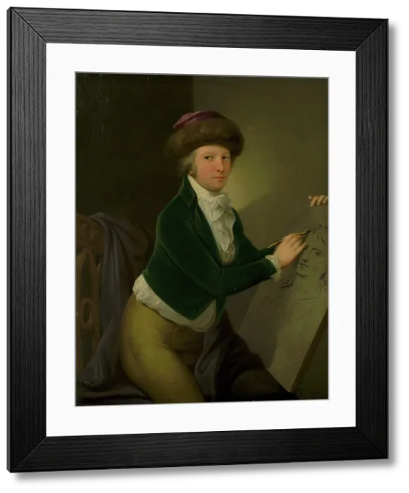 Framed Print : Count Jan Hadik sketching Stunder's portrait, c1797. Creator: Jan Jakub Stunder. Count Jan Hadik sketching Stunder's portrait, c1797 Framed Print : Count Jan Hadik sketching Stunder's portrait, c1797. Creator: Jan Jakub Stunder. Count Jan Hadik sketching Stunder's portrait, c1797