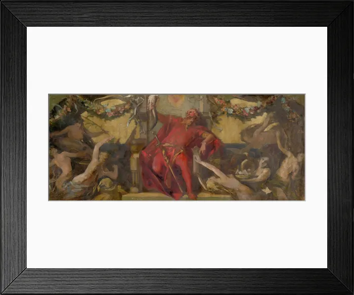Framed Print : Gambrinus - Study for the Decorative Panel, 1875-1884. Creator: Hans Makart