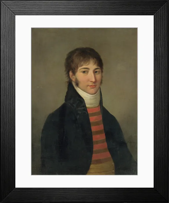 Framed Print : Portrait of Young Man in a White Cravat, 1800-1810. Creator: Jan Jakub Stunder Framed Print : Portrait of Young Man in a White Cravat, 1800-1810. Creator: Jan Jakub Stunder