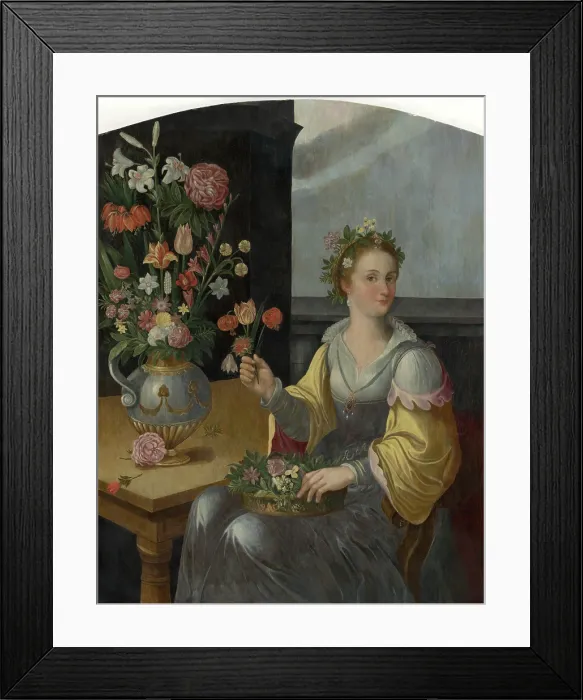 Framed Print : Allegory of Flora, 1580-1600. Creator: Circle of Jan Baptist Saive Framed Print : Allegory of Flora, 1580-1600. Creator: Circle of Jan Baptist Saive