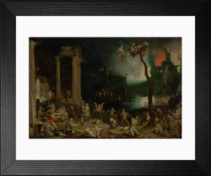 Framed Print : Aeneas and the Cumaean Sibyl in the Underworld, around 1604. Creator: Jan Brueghel the Elder Framed Print : Aeneas and the Cumaean Sibyl in the Underworld, around 1604. Creator: Jan Brueghel the Elder
