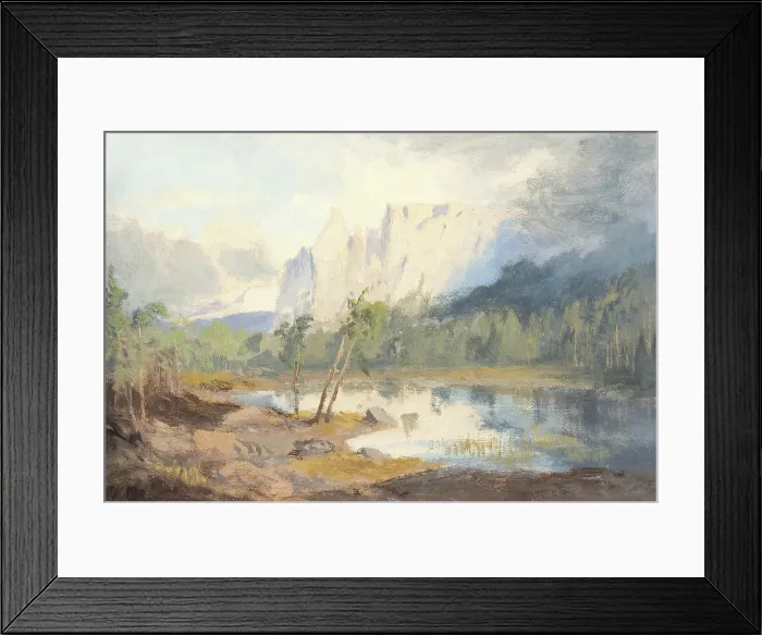 Framed Print : Lake Walfzgruben bei Oberbatzen, 1850-1880. Creator: Jan Nowopacky Framed Print : Lake Walfzgruben bei Oberbatzen, 1850-1880. Creator: Jan Nowopacky