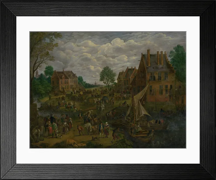 Framed Print : Dutch Market, 1750-1800. Creator: Unknown Framed Print : Dutch Market, 1750-1800. Creator: Unknown