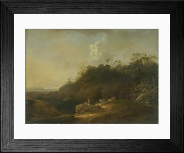 Framed Print : Landscape with shepherds, 1640-1650. Creator: Jan Wils Framed Print : Landscape with shepherds, 1640-1650. Creator: Jan Wils
