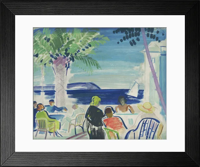 Framed Print : French Riviera, 1920. Creator: Janos Vaszary Framed Print : French Riviera, 1920. Creator: Janos Vaszary