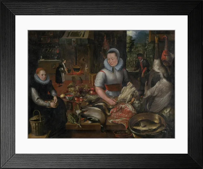 Framed Print : Kitchen Still Life, 1607. Creator: IF Monogramista Framed Print : Kitchen Still Life, 1607. Creator: IF Monogramista
