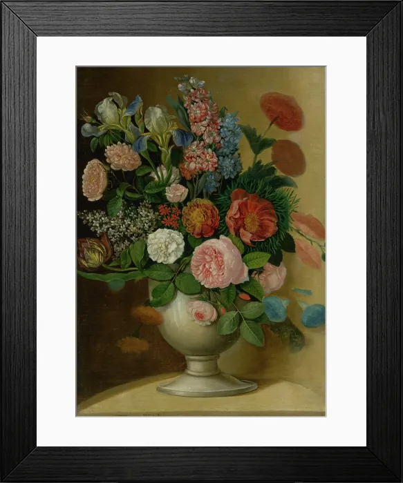 Framed Print : Vase with Garden Flowers, 1840 - 1853. Creator: Ignac Klimkovics Framed Print : Vase with Garden Flowers, 1840 - 1853. Creator: Ignac Klimkovics