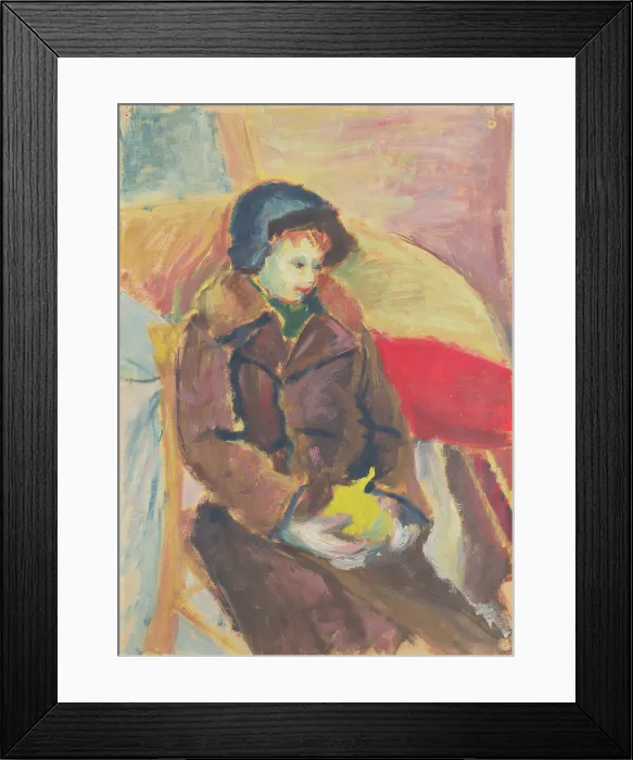 Framed Print : Seated boy, c1942. Creator: Jan Novak Framed Print : Seated boy, c1942. Creator: Jan Novak
