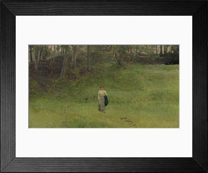 Framed Print : Woman in a meadow, 1910-1915. Creator: Il'ya Repin. Woman in a meadow, 1910-1915. Creator: Il'ya Repin Framed Print : Woman in a meadow, 1910-1915. Creator: Il'ya Repin. Woman in a meadow, 1910-1915. Creator: Il'ya Repin