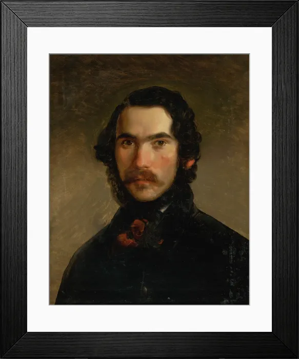 Framed Print : Portrait of a Man in Dark Clothes, 1840-1860. Creator: Imrich Emanuel Roth Framed Print : Portrait of a Man in Dark Clothes, 1840-1860. Creator: Imrich Emanuel Roth