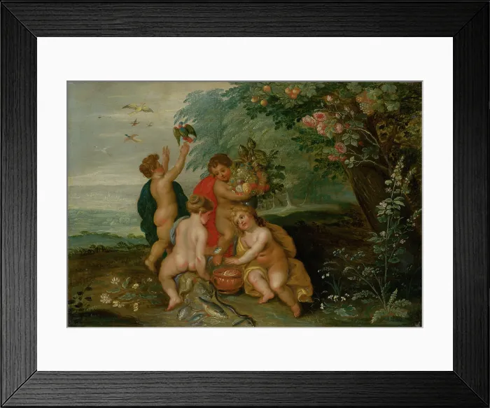 Framed Print : Allegory of the Four Elements, around 1610. Creators: Jan Brueghel the Elder, Hendrick van Balen I Framed Print : Allegory of the Four Elements, around 1610. Creators: Jan Brueghel the Elder, Hendrick van Balen I