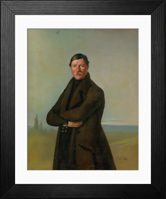 Framed Print : Portrait of a Hungarian landowner, 1845-1850. Creator: Johann Adam Klein Framed Print : Portrait of a Hungarian landowner, 1845-1850. Creator: Johann Adam Klein