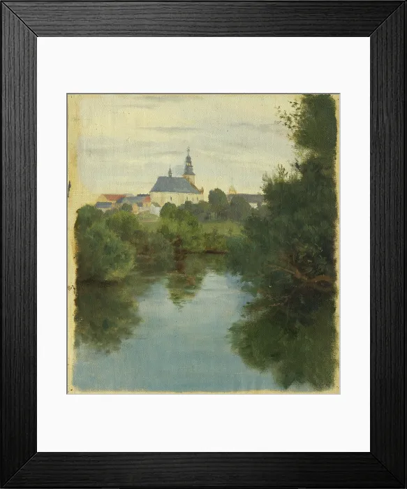 Framed Print : Village church, 1850-1900. Creator: Jan Nowopacky Framed Print : Village church, 1850-1900. Creator: Jan Nowopacky