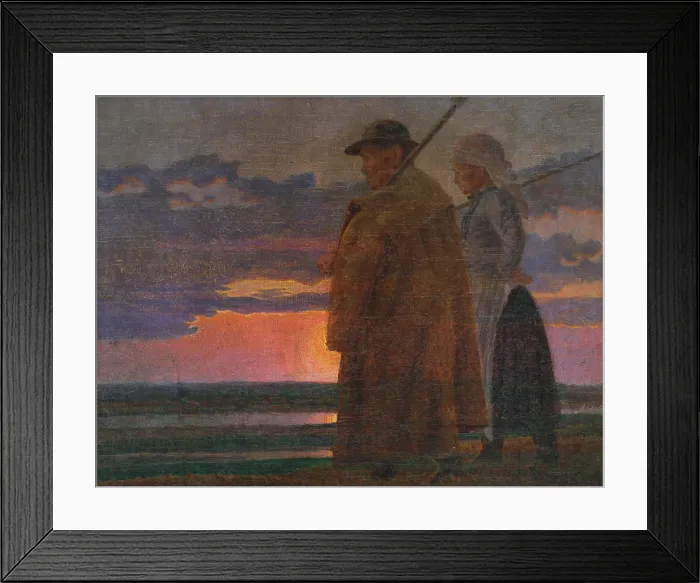 Framed Print : Return from work, 1920-1929. Creator: Ivan Zabota Framed Print : Return from work, 1920-1929. Creator: Ivan Zabota