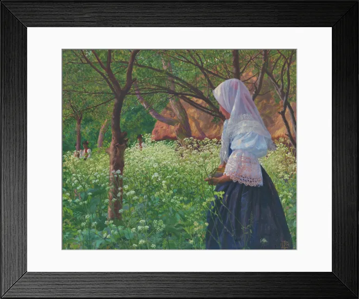 Framed Print : Girl in a Folk Costume, 1914. Creator: Ivan Zabota Framed Print : Girl in a Folk Costume, 1914. Creator: Ivan Zabota