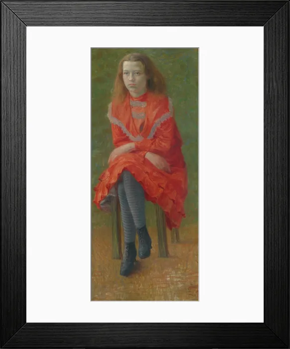 Framed Print : Seated girl, 1910-1915. Creator: Ivan Zabota Framed Print : Seated girl, 1910-1915. Creator: Ivan Zabota