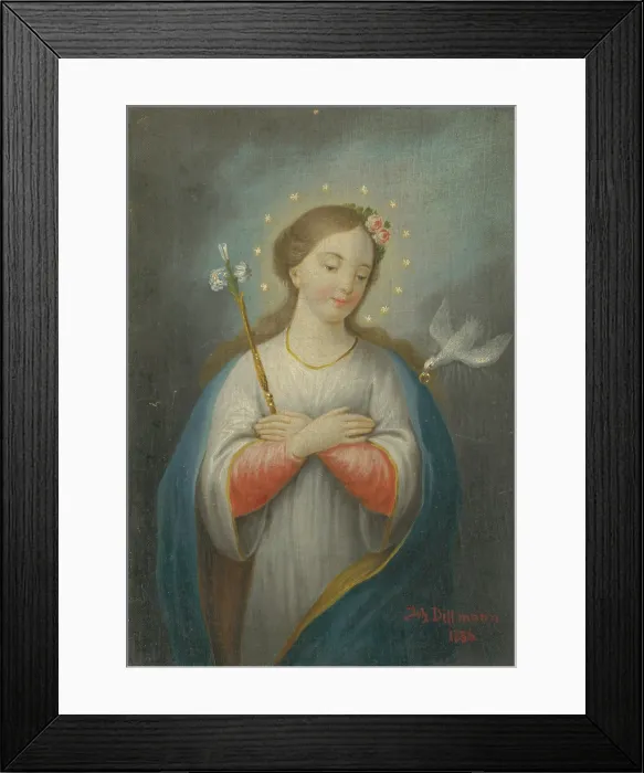 Framed Print : Blessed Virgin Mary, 1836. Creator: Johann Dittmann Framed Print : Blessed Virgin Mary, 1836. Creator: Johann Dittmann