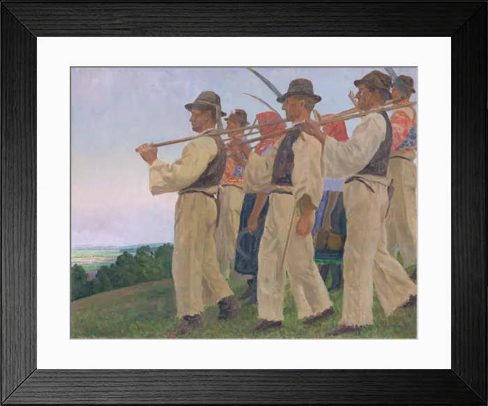 Framed Print : Reapers, c1910. Creator: Ivan Zabota Framed Print : Reapers, c1910. Creator: Ivan Zabota