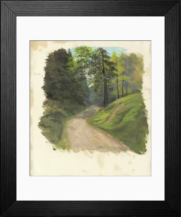 Framed Print : Mountain road, 1850-1900. Creator: Jan Nowopacky Framed Print : Mountain road, 1850-1900. Creator: Jan Nowopacky