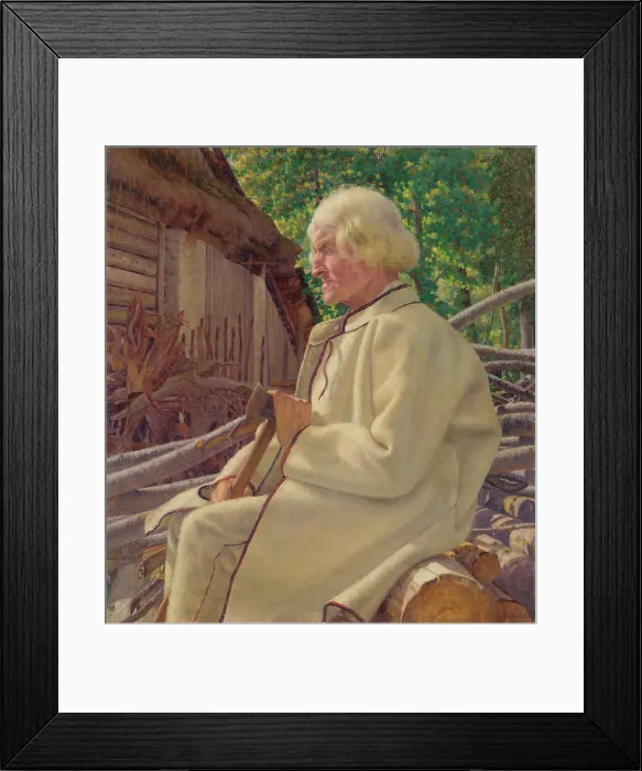 Framed Print : Portrait of an old man, c1920. Creator: Ivan Zabota Framed Print : Portrait of an old man, c1920. Creator: Ivan Zabota