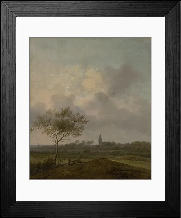 Framed Print : Landscape with church in Rijswijck, 1660. Creator: Jacob Pietersz. van der Croos Framed Print : Landscape with church in Rijswijck, 1660. Creator: Jacob Pietersz. van der Croos
