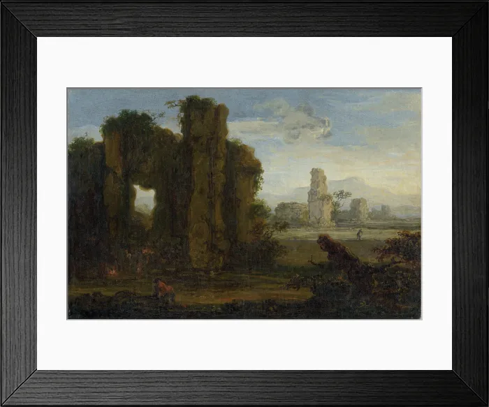 Framed Print : Romantic landscape, 1650-1700. Creator: Jan de Momper Framed Print : Romantic landscape, 1650-1700. Creator: Jan de Momper