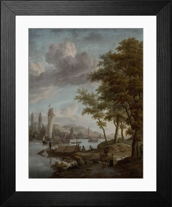Framed Print : City on a river, 1651-1700. Creator: Jacobus Storck Framed Print : City on a river, 1651-1700. Creator: Jacobus Storck