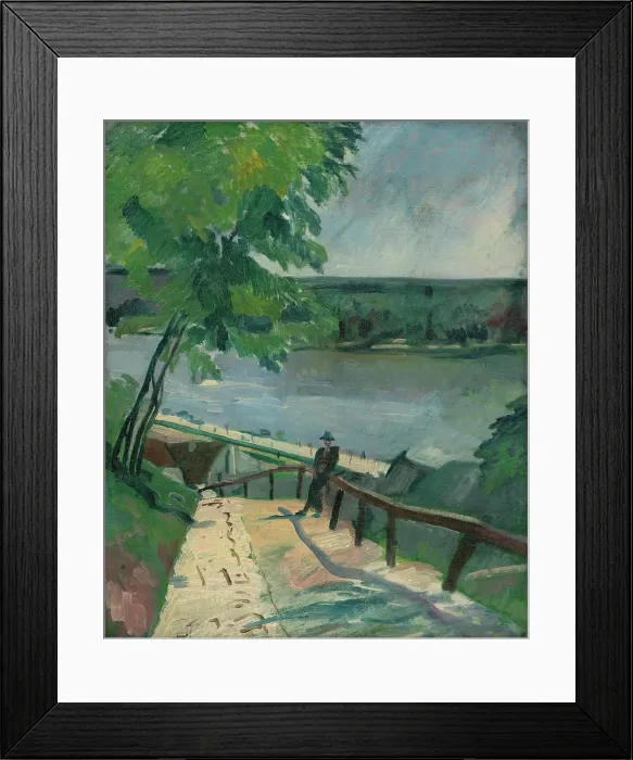 Framed Print : Landscape by the Danube, 1930-1939. Creator: Julius Schubert Framed Print : Landscape by the Danube, 1930-1939. Creator: Julius Schubert