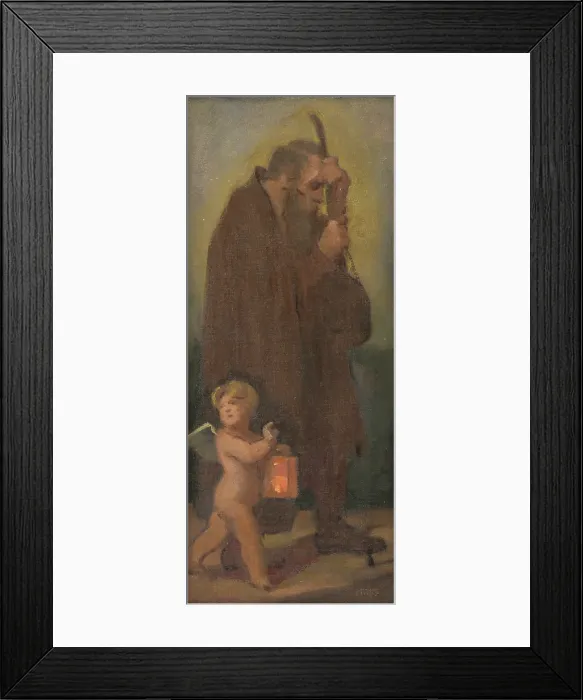 Framed Print : Study of Pilgrims with a Guardian angel - Ahasver, 1910-1930. Creator: Milan Thomka Mitrovsky Framed Print : Study of Pilgrims with a Guardian angel - Ahasver, 1910-1930. Creator: Milan Thomka Mitrovsky
