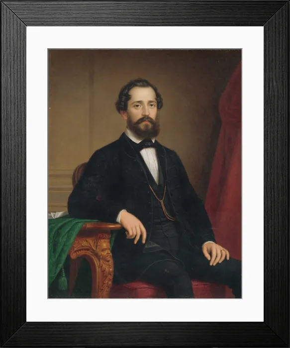 Framed Print : Portrait of A. Prihradny, 1869. Creator: Miklos Barabas Framed Print : Portrait of A. Prihradny, 1869. Creator: Miklos Barabas
