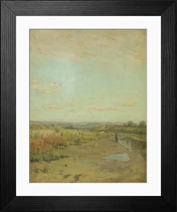 Framed Print : The little shepherdess, 1896. Creator: Ludovit Cordak Framed Print : The little shepherdess, 1896. Creator: Ludovit Cordak