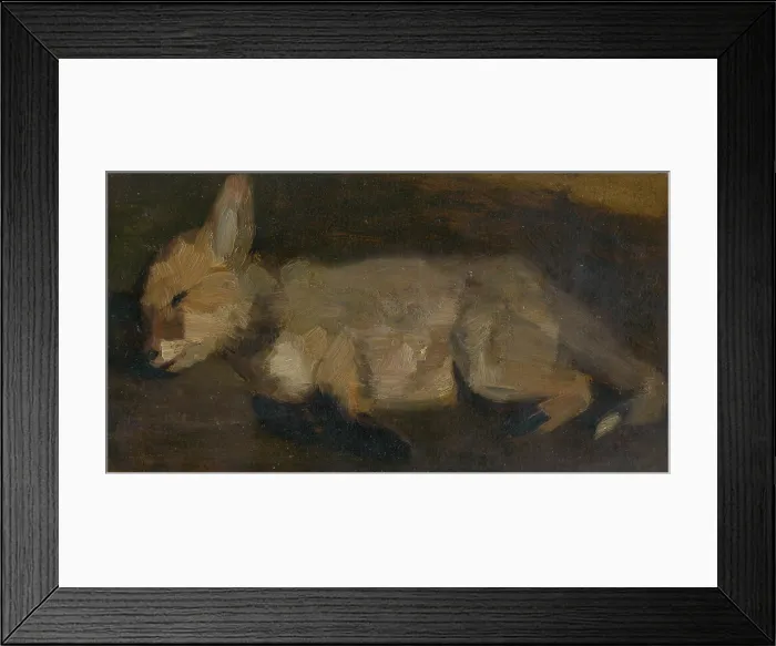 Framed Print : Dead Fox, around 1910. Creator: Ludovit Pitthordt